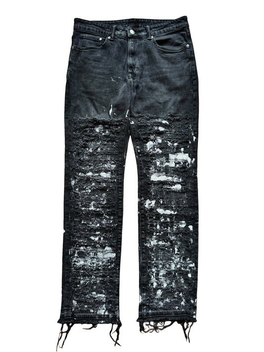 LIQUID CHROME REPAIRED DENIM