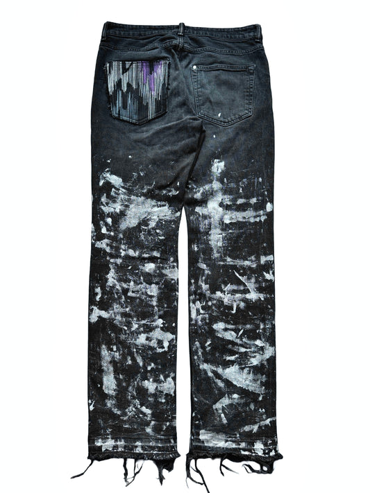 LIQUID CHROME REPAIRED DENIM