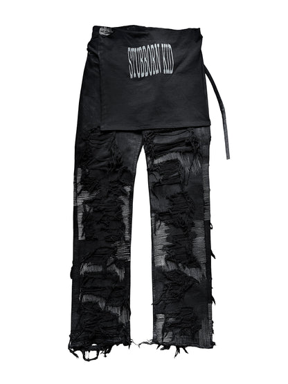 "STUBBORN KID" REPAIRED DENIM 1.0