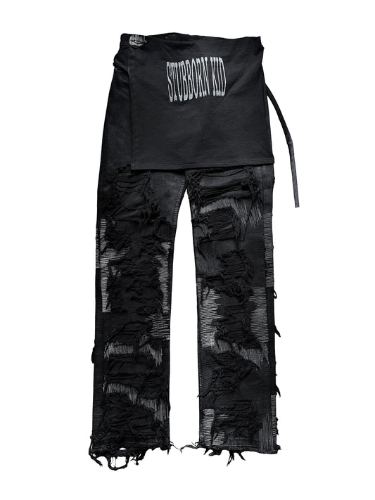 "STUBBORN KID" REPAIRED DENIM 1.0